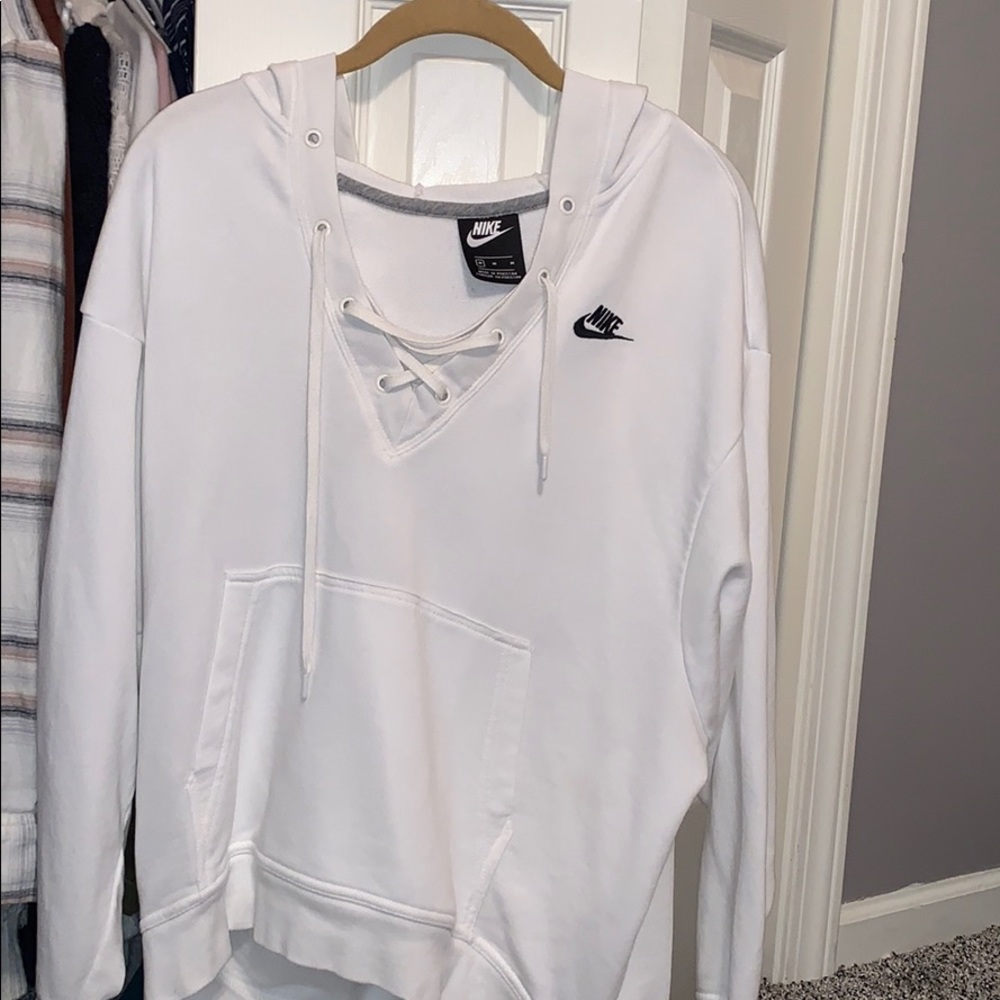 White Nike hoodie